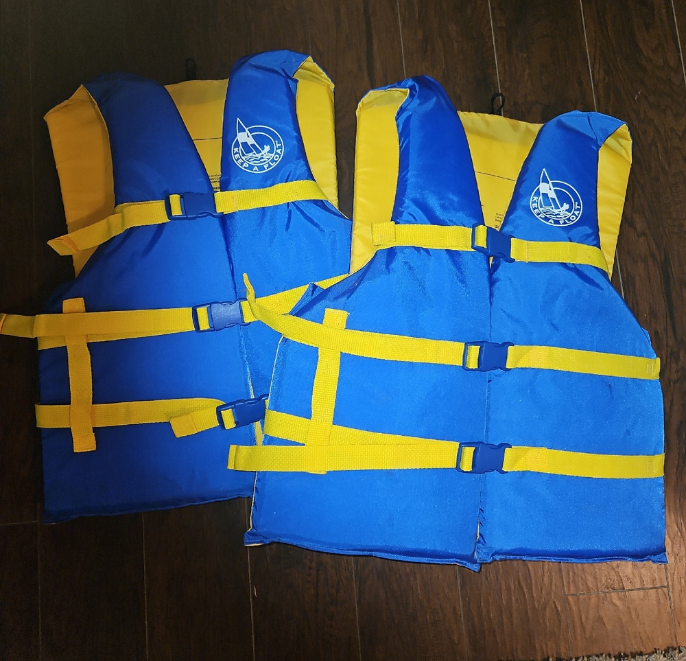 Kids Blue and Yellow Life Vest Bib - Twin Pack
